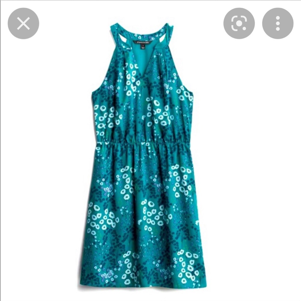 Teal Floral Halter Sundress - Women